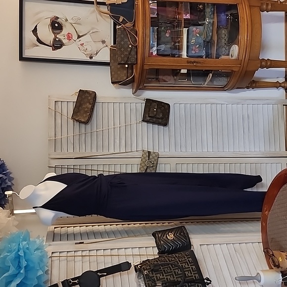 non branded Pants - Womans navy blue jump suit